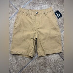 Art Class Boys Tan Utility Cargo Shorts Size L 10/12 Elastic Waist Pockets NWT